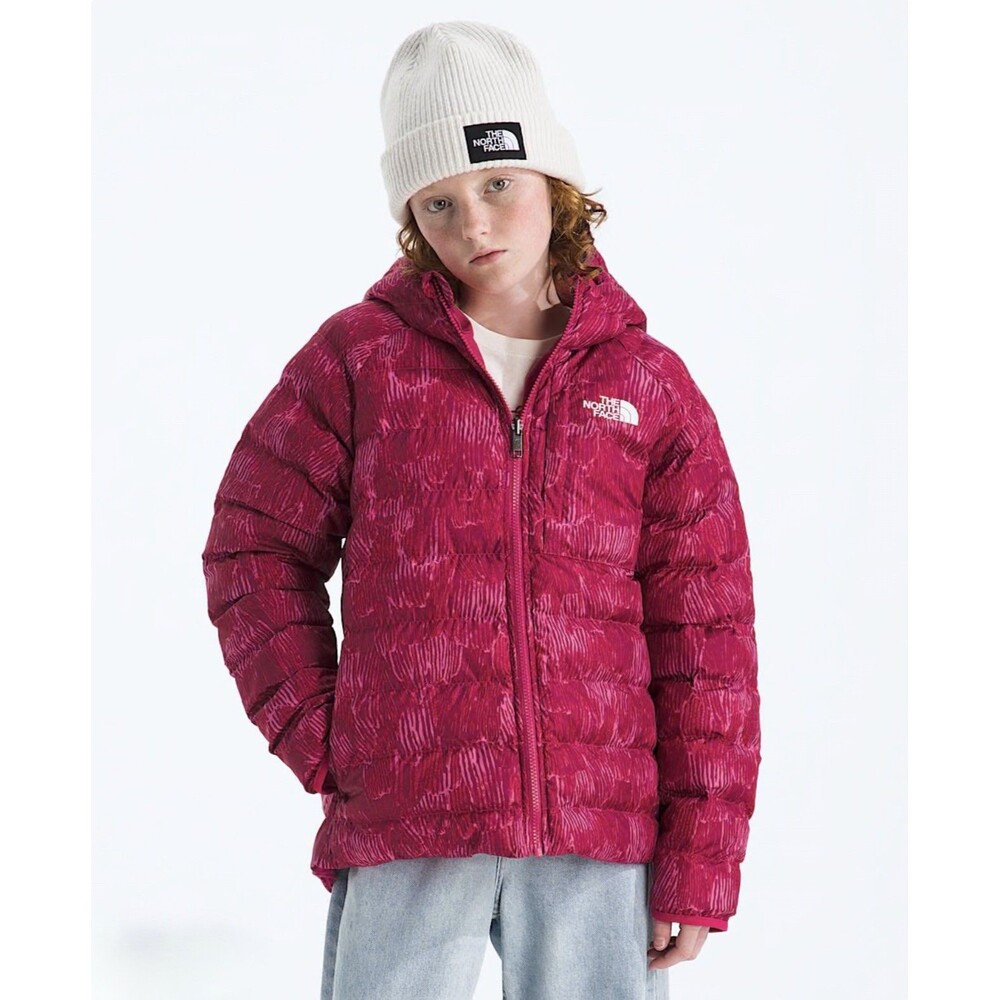 The North Face Girls Reversible Perrito Hooded Jacket-Print. Size M (10)